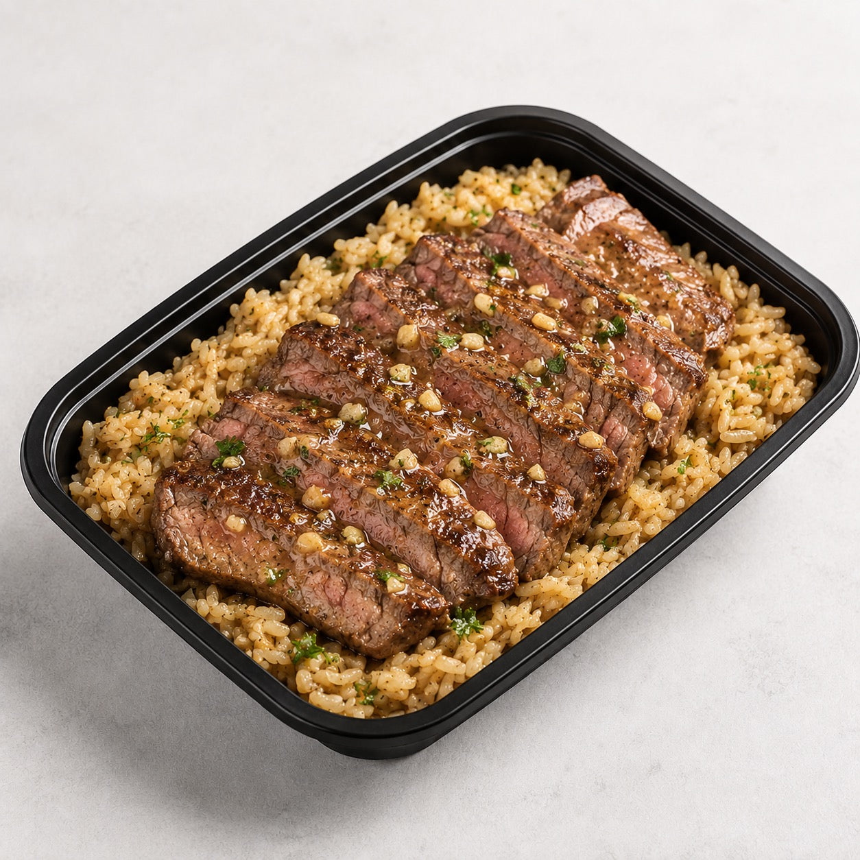 Garlic Butter Sirloin & Rice
